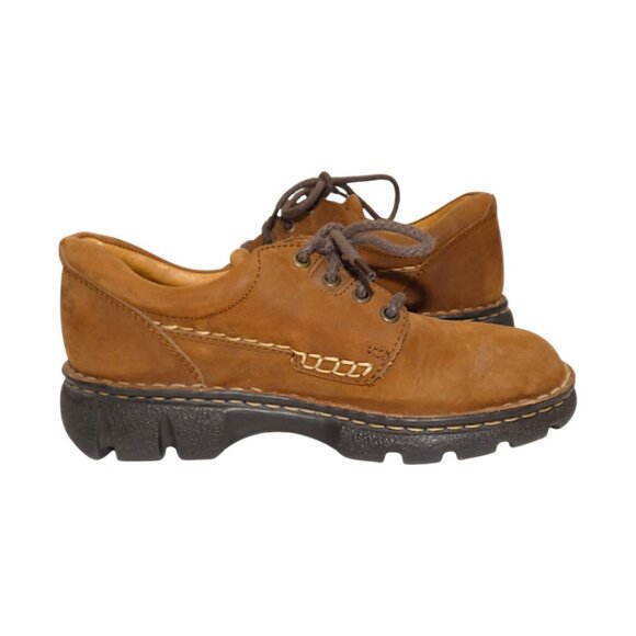 Born Women’s 8.5 Brown Leather Lace-Up Chunky Oxford Comfort Shoes Grunge Y2K - Picture 8 of 11